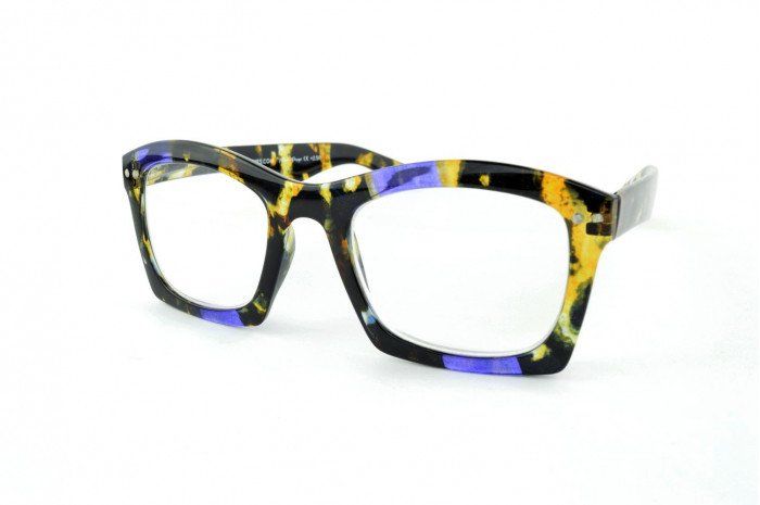 gafas de lectura anchas con bordes rectangulares