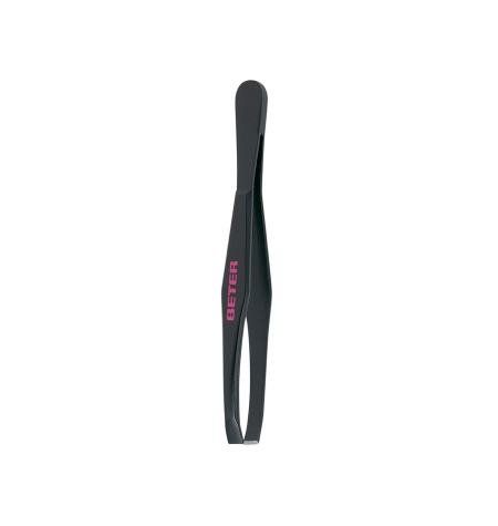 pinza de depilar punta recta pavonada