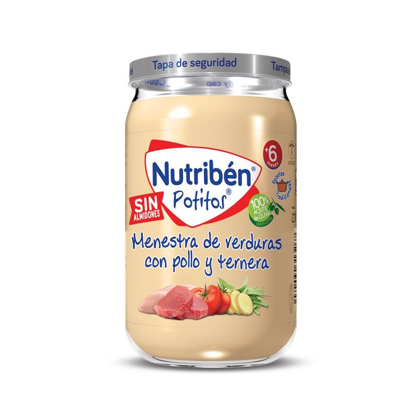 potito Menestra de verduras con pollo y ternera sin almidones