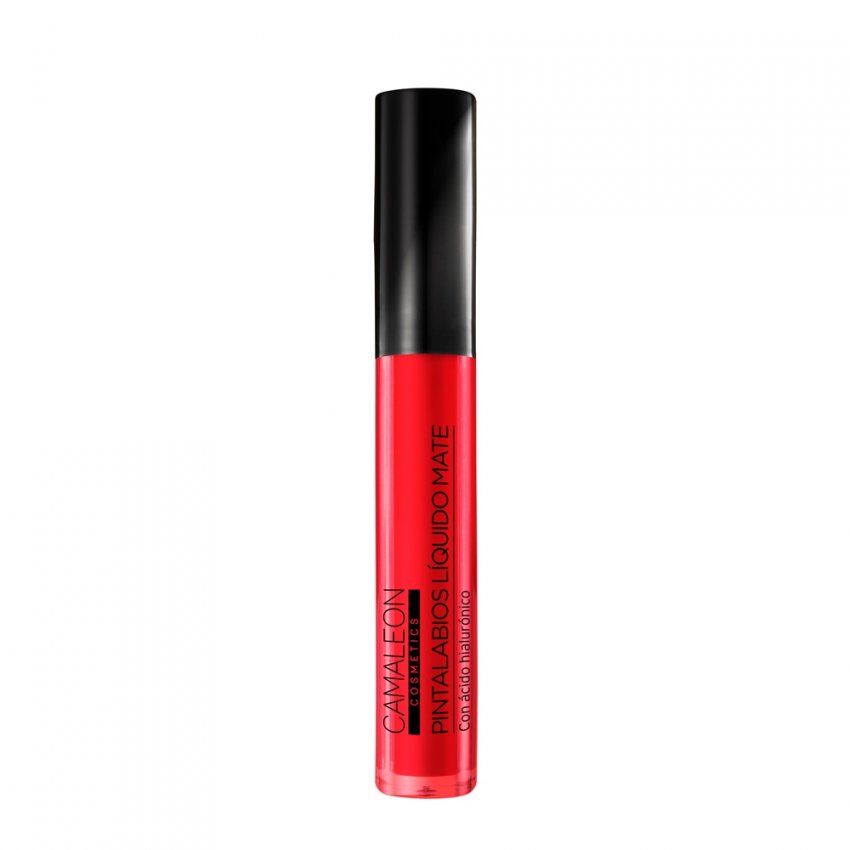 labial liquido mate rojo fuego