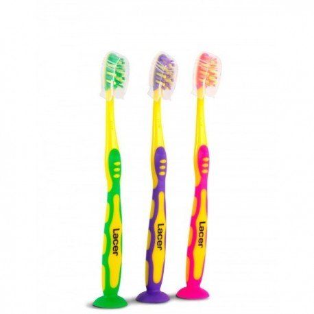 cepillo dental lacer junior con ventosa lafarmacoteca