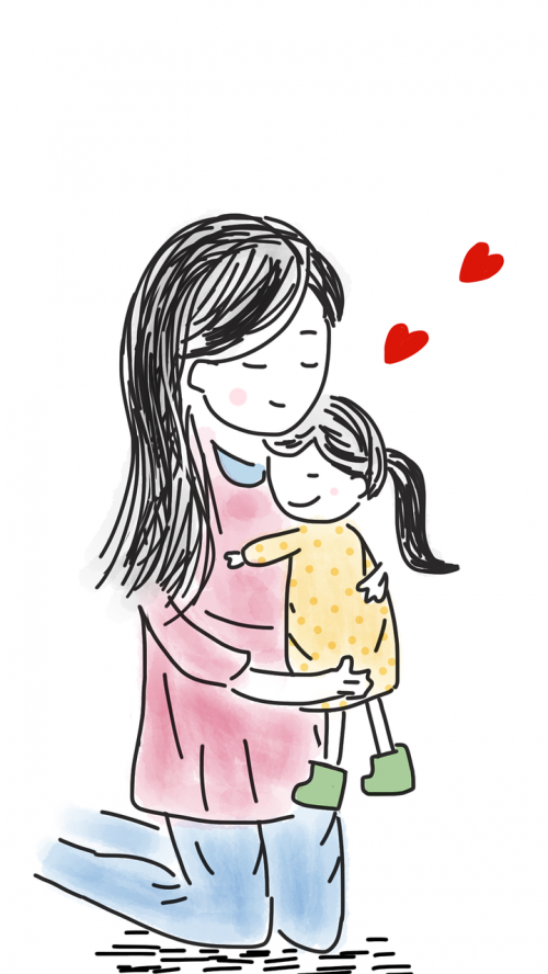 maternidad y bebe dibujo