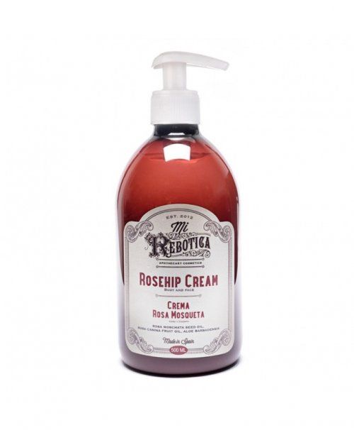 crema cara y cuerpo rosa mosqueta 500ml con dosificador